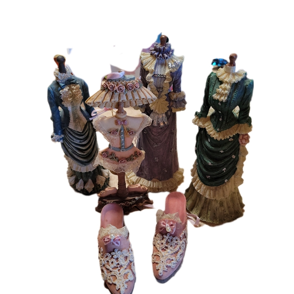 Louis Nichole and K's Collection Dress Figure Dolls and Chantilly Shoes